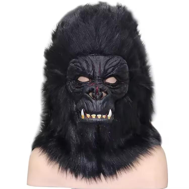 Maska King Konga Hororové Zvíře Gorila Opice Maska Novinka Halloween Cosplay Kostým Pokrývka Hlavy Zvířecí Večírek Šimpanz Maska na Celou Hlavu