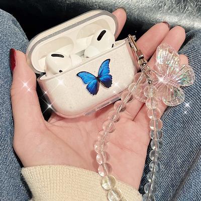Blue Butterfly Wireless Bluetooth Charging Box For Apple Airpod 3 1 Pro 2nd 2 Cute Cartoon Headset Earphone Case Conque