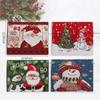 Snögubbe Jul Placemats Jul Bordstabletter Matsalsdekor Värmebeständiga Julbordsunderlägg