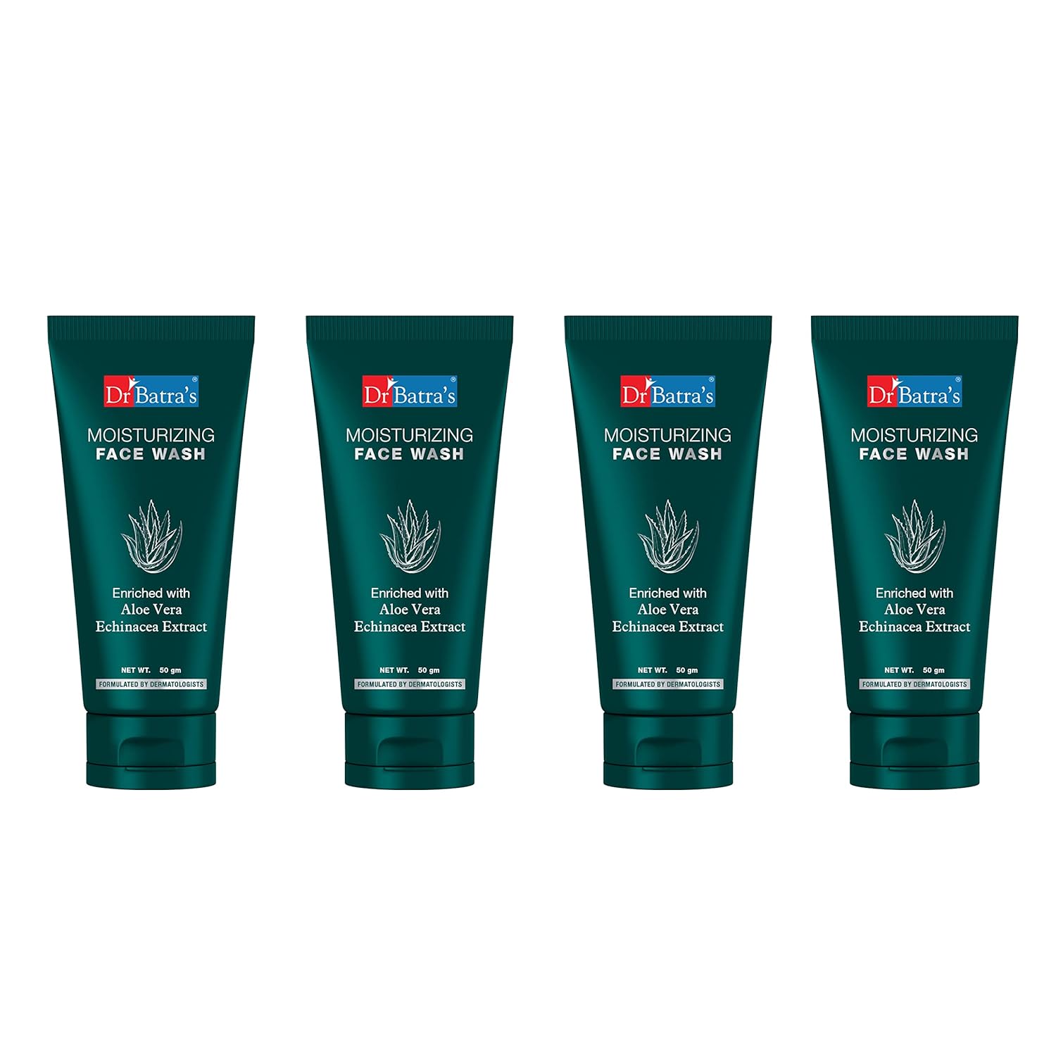 Dr Batra s Moisturizing Face Wash 50g X Pack Of 4 For Men And Women Clear Skin Protection