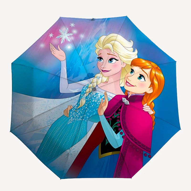 

1pc Elsa, Anna Automatic Umbrella Durable Iron Frame & Plastic Handle, Sturdy Construction, Playful Design yy250821003