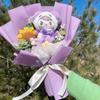 Bambole Gatto Kawaii Hello Kitty con Fiori Artificiali Bouquet Creativo Regali di Natale San Valentino Compleanno Laurea