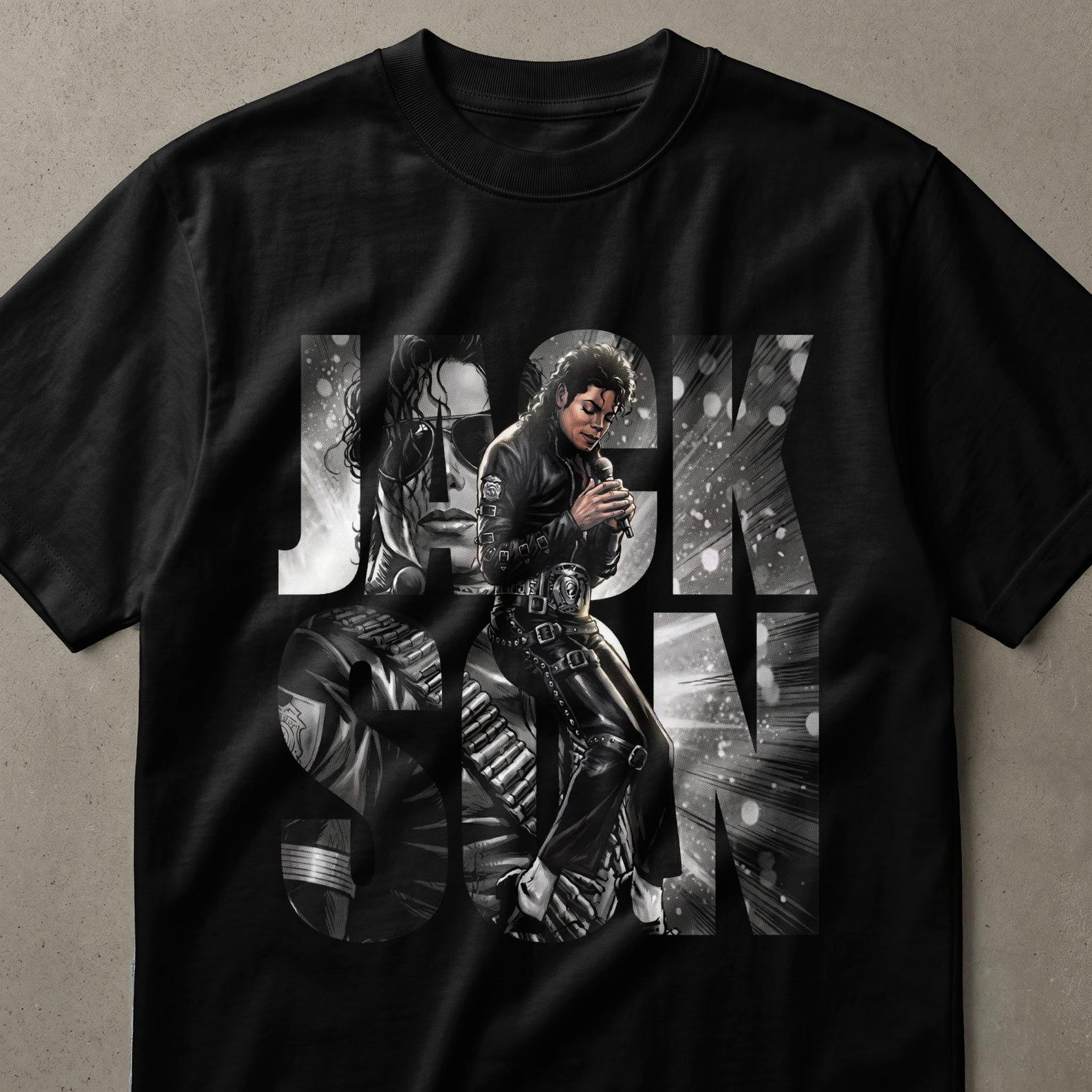 Michael Jackson King of Pop T-Shirt, Thriller Era Fan Art Tee, Iconic Music Legend Graphic Apparel, Retro 80s 90s Style Shirt S