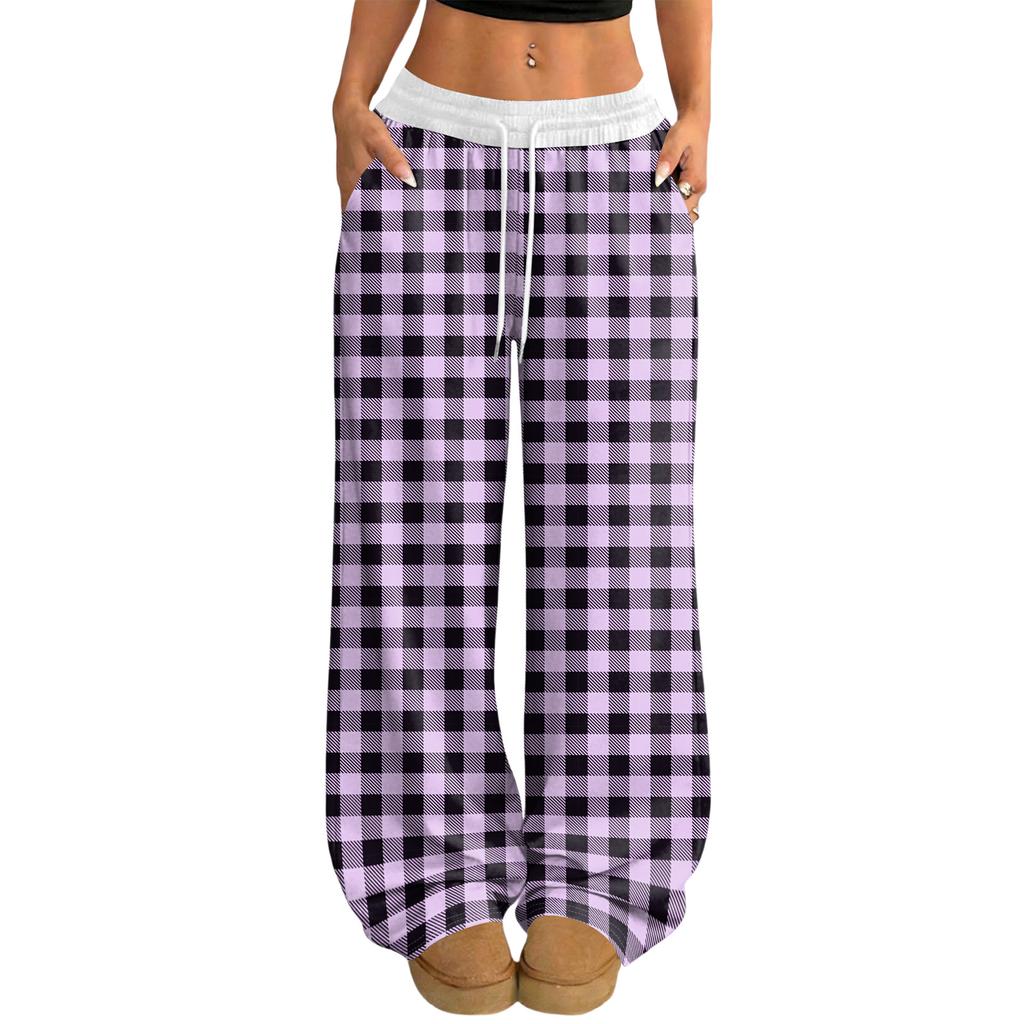 Damen Lässige und Modische Elastische Taille Weite Hose