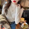Langsana Women's Thickened Knitted Lace Base Layer Sweater