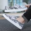 Casual Shoes for Men Printing Summer Sneakers Slip-on Round Toe Classic Original Legitimate Cheap Liquidation Low Price Man Shoe