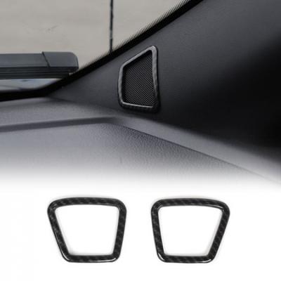 2X A-Pillar Speaker Frame Trim Decoration Bezel for Ford F150 2015+ Carbon Fiber