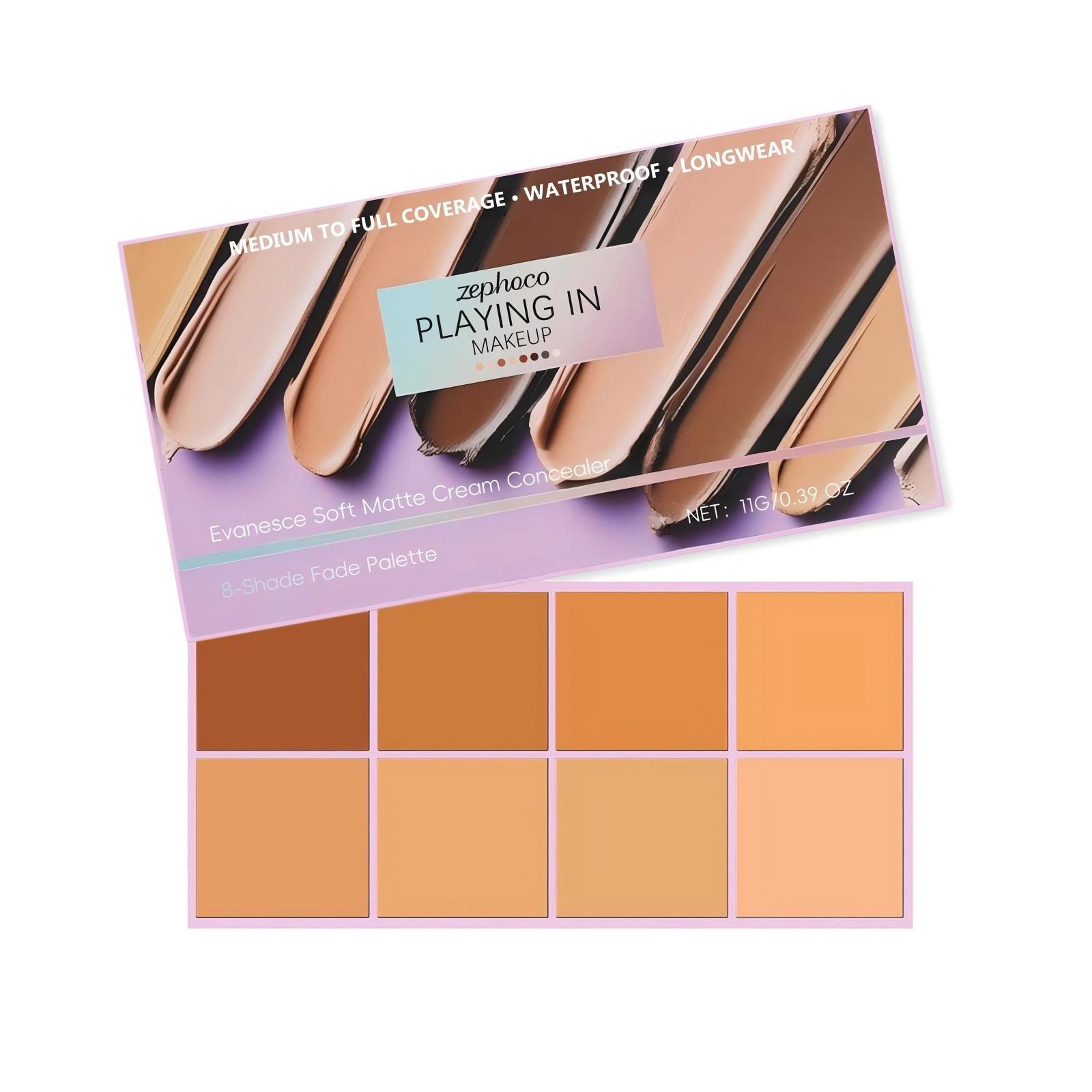 Zephoco Hoge Dekking Make-up Concealer Langhoudend Waterdicht Bedekt Donkere Kringen Verwijderen Mat Concealer Palet Cosmetica 11g