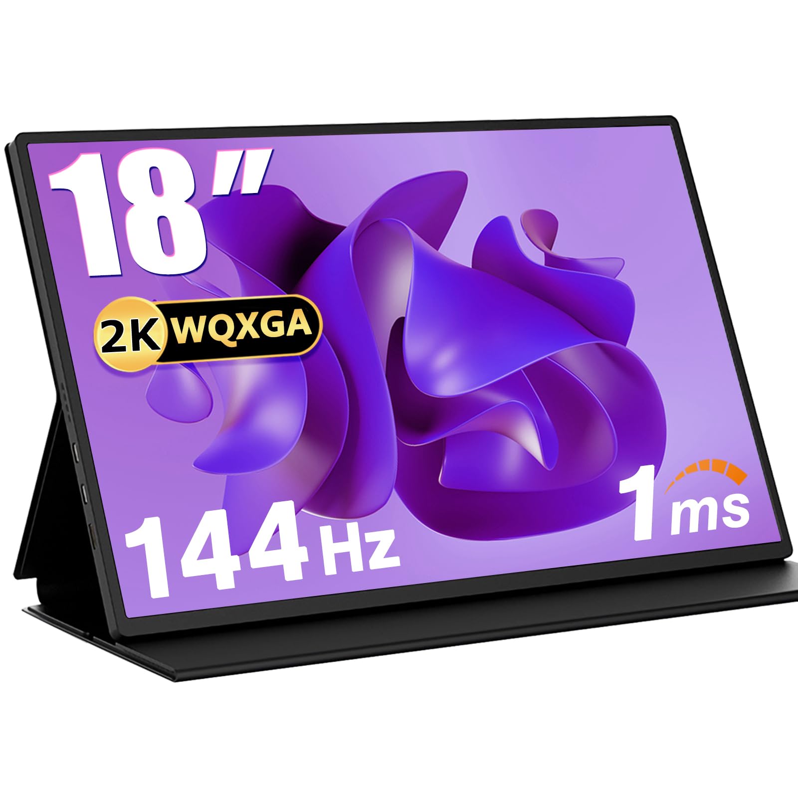 

Acouto 2K Mobile Monitor 18 Inch 144Hz High Speed Response 1ms Gaming Monitor HDR Mode Mobile Display for Switch USB Type-C/HDMI