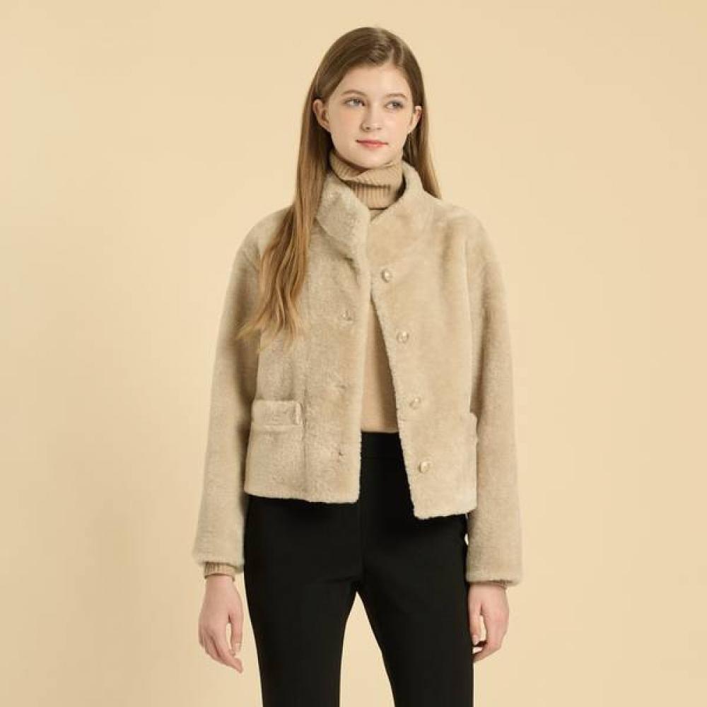 

Bcbg High Neck Poufer Jacket B5waf861 brown (74)/77