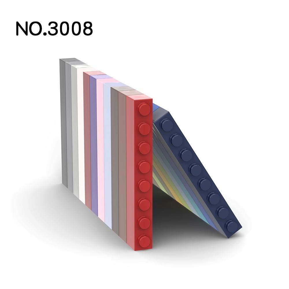 20 ks MOC dílků 3008 kostka 1 x 8 Kompatibilní DIY Sestavitelné Stavebnice Částice Dětská Mozková Puzzle Hračka Dárky k Narozeninám