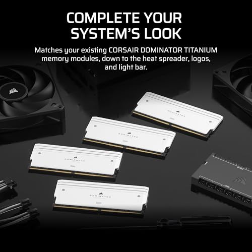 CORSAIR DOMINATOR Titanium DDR5 RGB Light Enhancement Kit - 2 Modules - 0GB RAM - CORSAIR iCUE Compatible - White