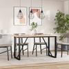 VidaXL Table à Manger Cadre en O, Table à Dîner, Table de Repas Cuisine Restaurant Intérieur, 160x80x75 cm Bois de Pin 3282677