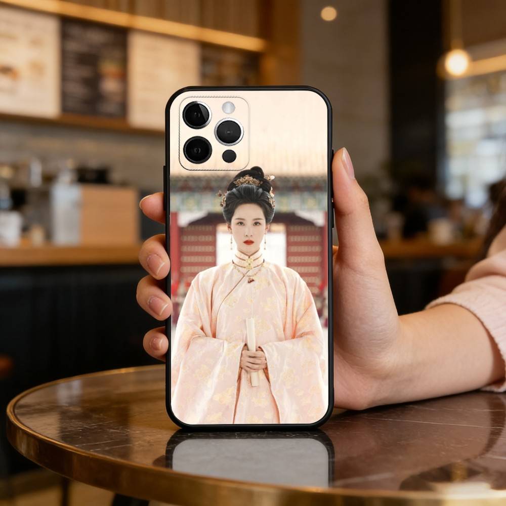 

Chinese A-Actress Chen Duling Soft Silicone Black Cover,Phone Case For iPhone 17,16,15,14,13,12,11 Plus,Pro Max,XS iPhone16plus