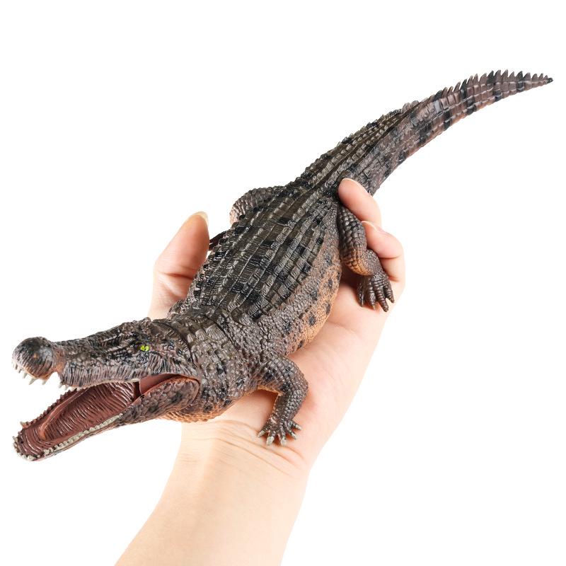 Large Crocodile Wildlife Model Toy: Yangtze Crocodile for Kids' Cognitive Play
