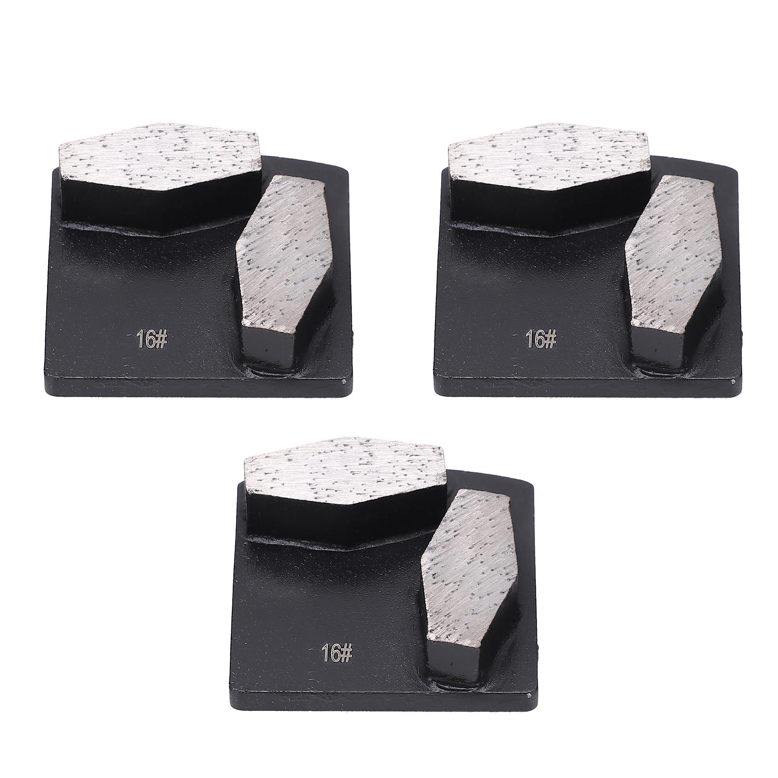 

3 шт. алмазные шлифовальные насадки для резки бетона с ромбовидными зубьями, черные 16#