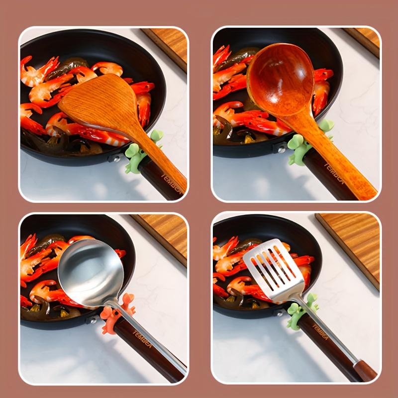 Heat-Resistant Silicone Spoon Rest - Cute Crab & Octopus Design - Countertop Cooking Tools Organizer for Kitchen Utensils & Spatulas