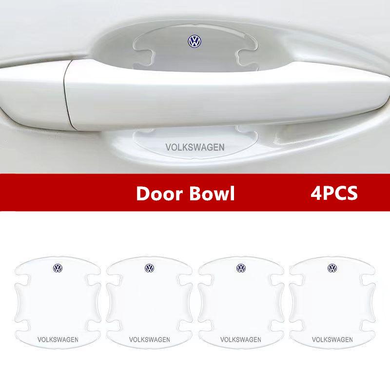 

For VOLKSWAGEN VW Car Door Bowl Handle Protector Stickers Transparent Anti-scratch Film For VW Volkswagen Golf Polo Passat Tigua