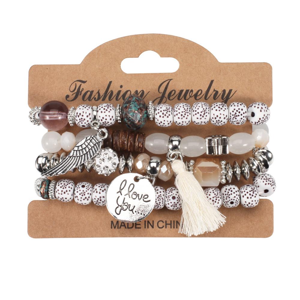 JYL TS Bracelet Bohemian Fruit  Cute Design Sparks Vitality HY-2594-1 white коби