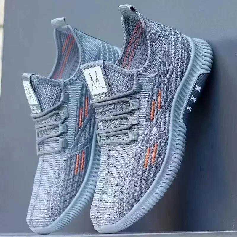 Summer lightweight and odor-resistant men's shoes breathable mesh sneakers comfortable and fashionable versatile shoes for men