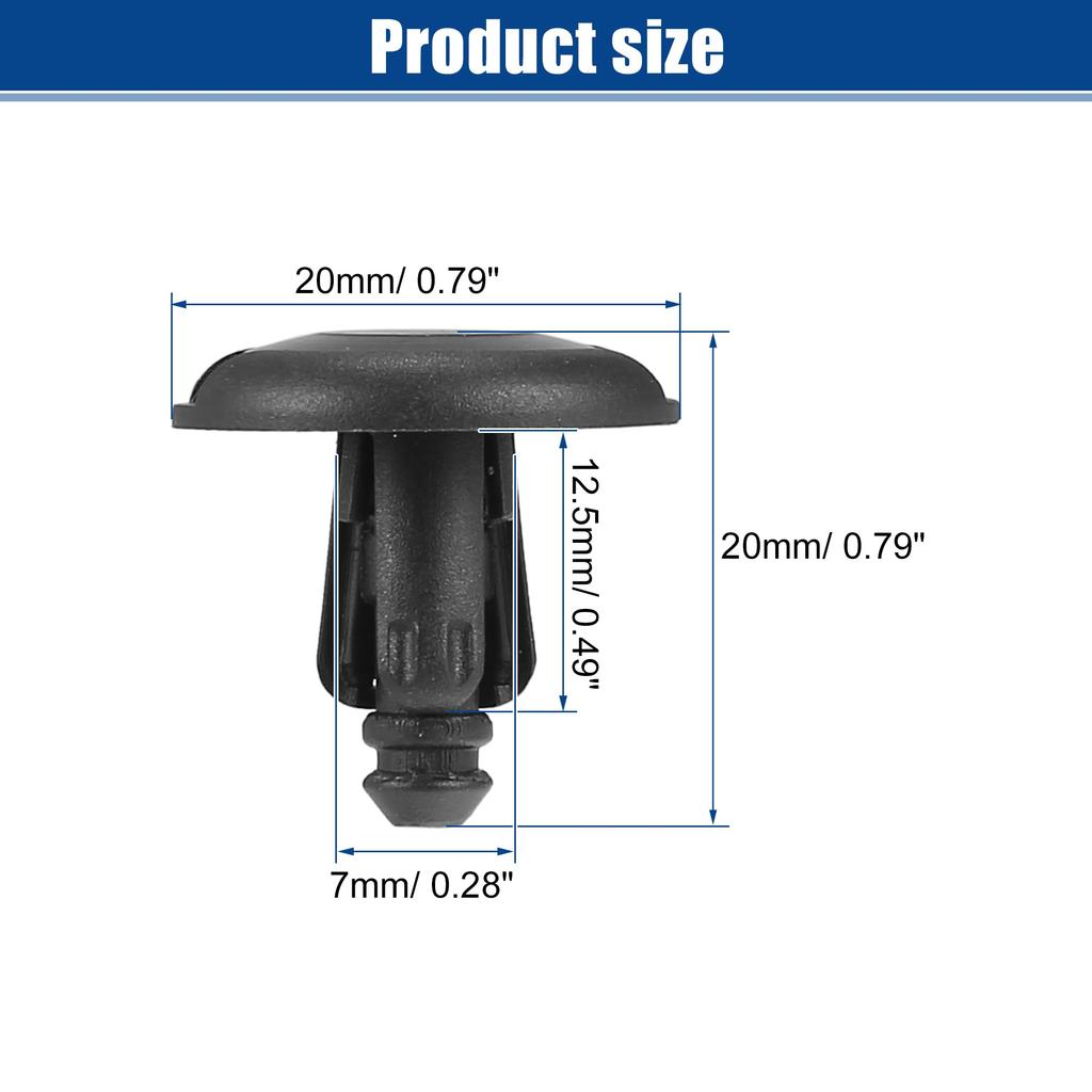 ACROPIX Toyota 4Runner 2003-2009 Car Radiator Cover Retainer Clip Push Type Rivets - 30 Pack