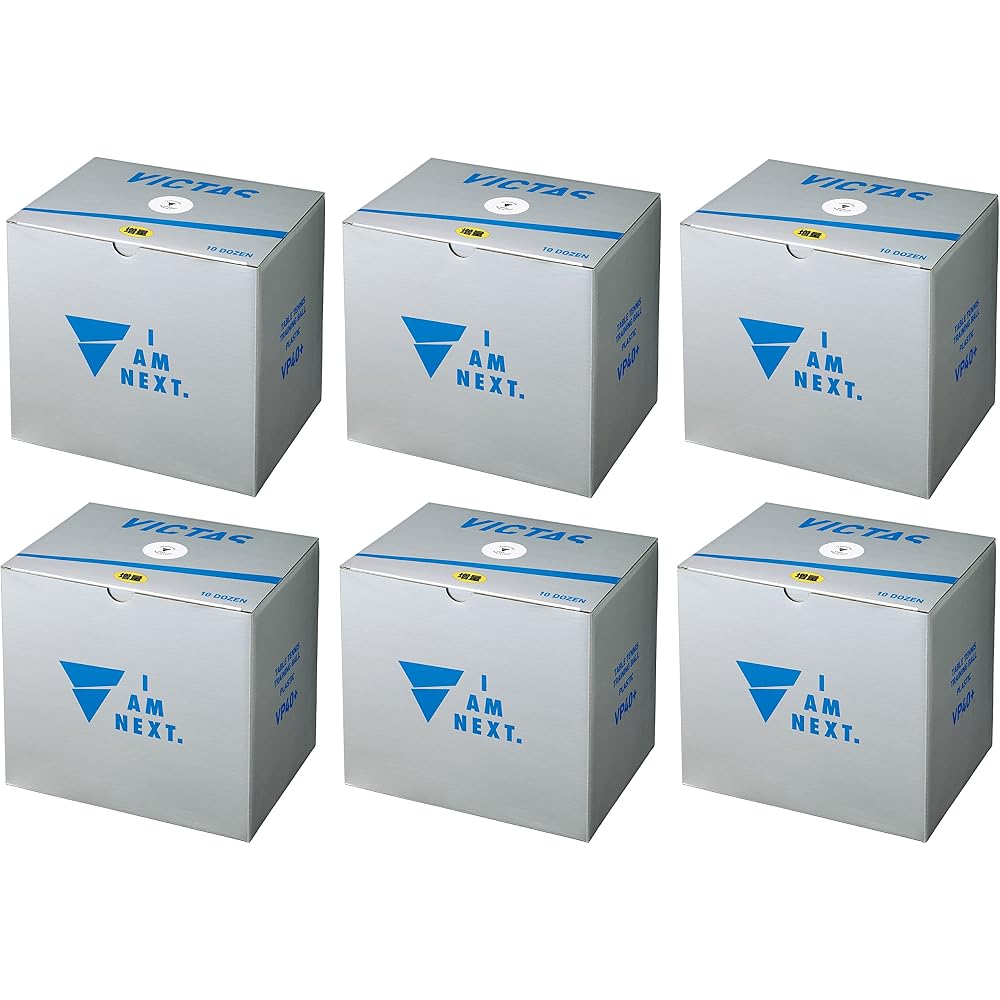 Victas 90th Anniversary Table Tennis Training Balls VP40+ 10 Dozen 10 Ball Bonus Box Pack of 6 Boxes