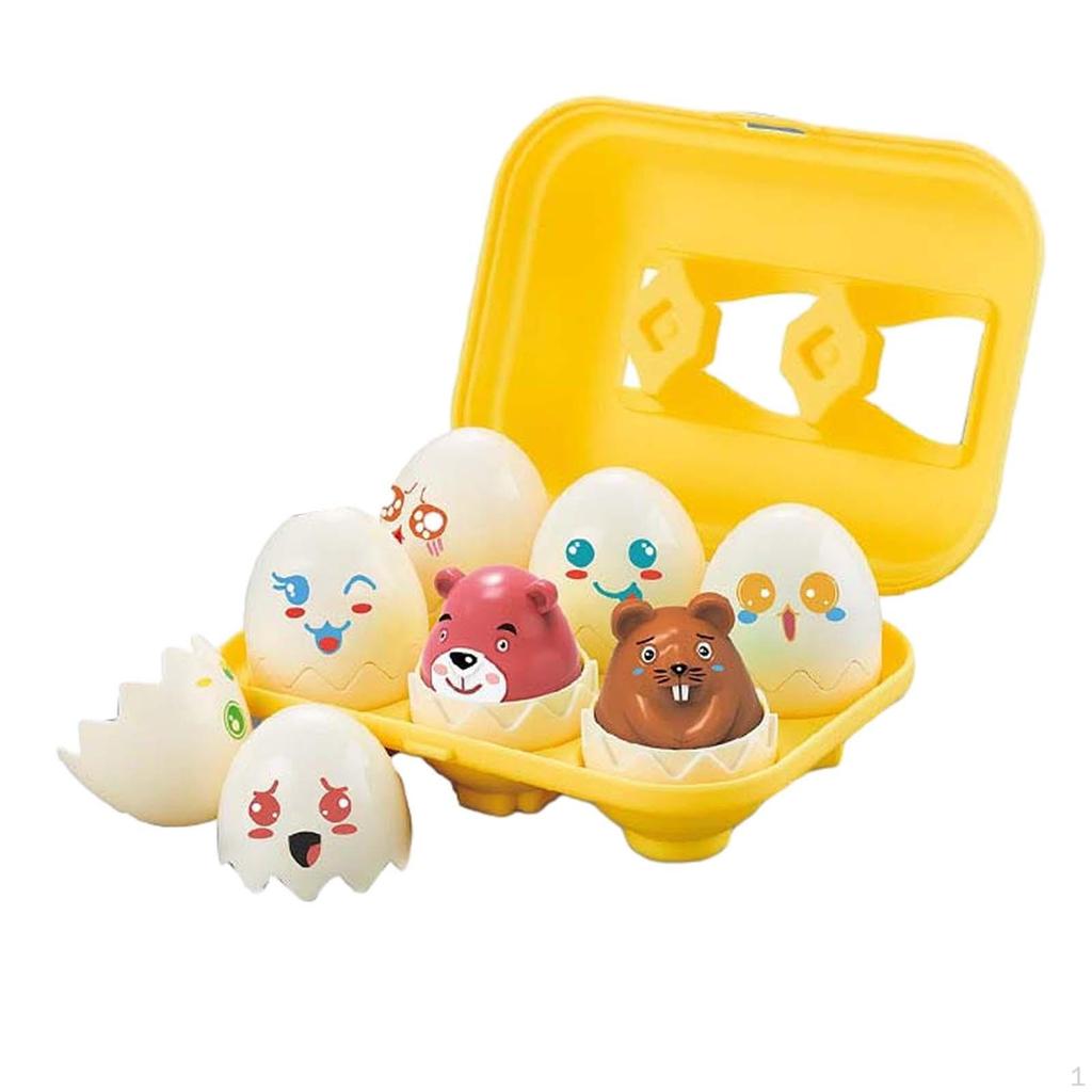 Matching Eggs Toy Easter Toys Math Interactive Educational Shape Sorter with Egg