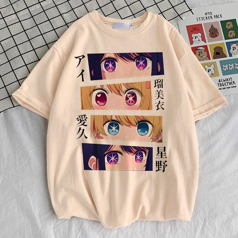 Oshi No Ko tshirt girl Comfortable Pop Culture Vintage Colorful 80s Digital t shirt aesthetic Pop Culture Vintage 2000s S