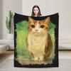 Meowl Cat Owl Funny Meme Costume Blankets Quality Super Warm  Throw Blanket Winter Children Outdoor Funny Bedspread