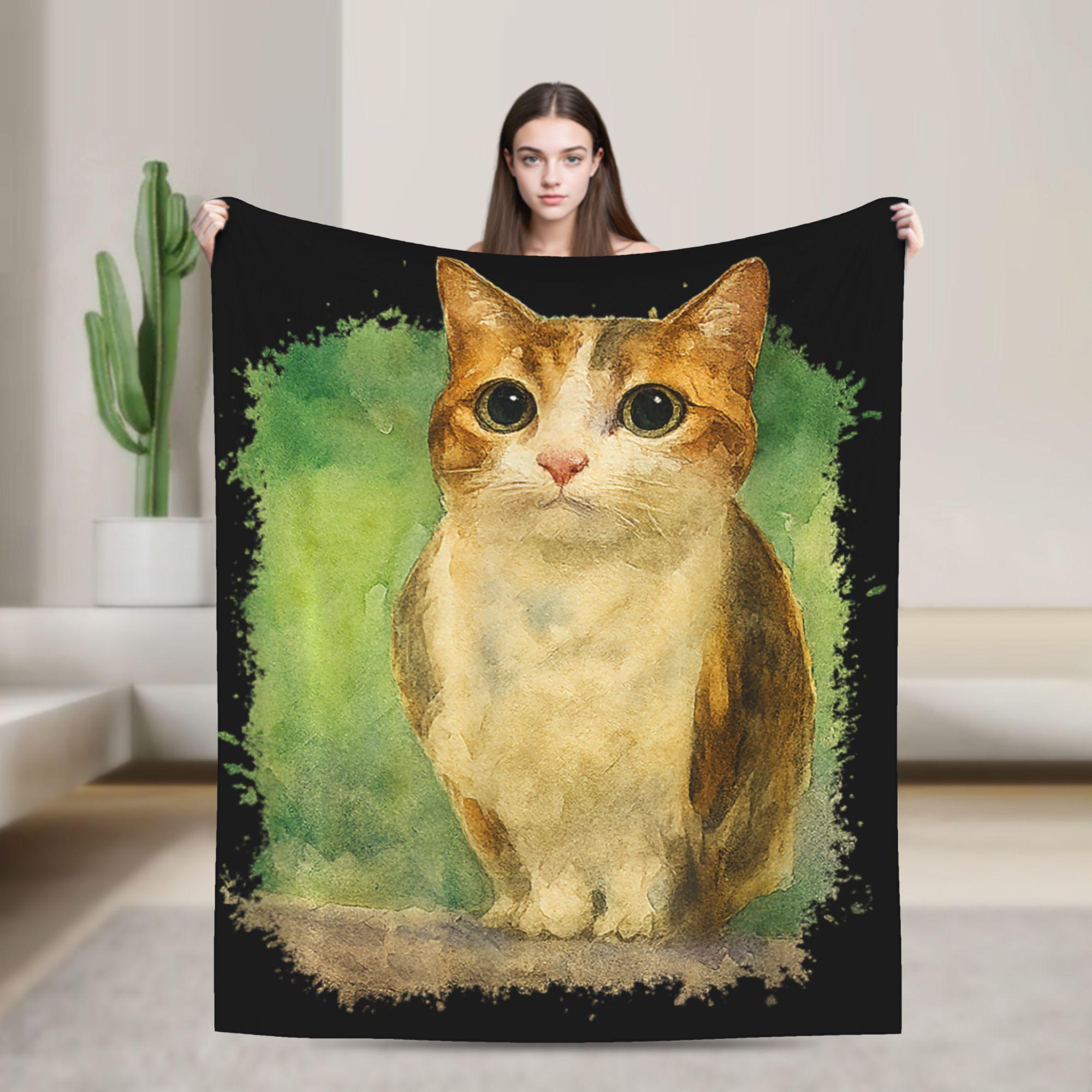

Meowl Cat Owl Funny Meme Costume Blankets Quality Super Warm Throw Blanket Winter Children Outdoor Funny Bedspread 75x100cm (30x40inch)
