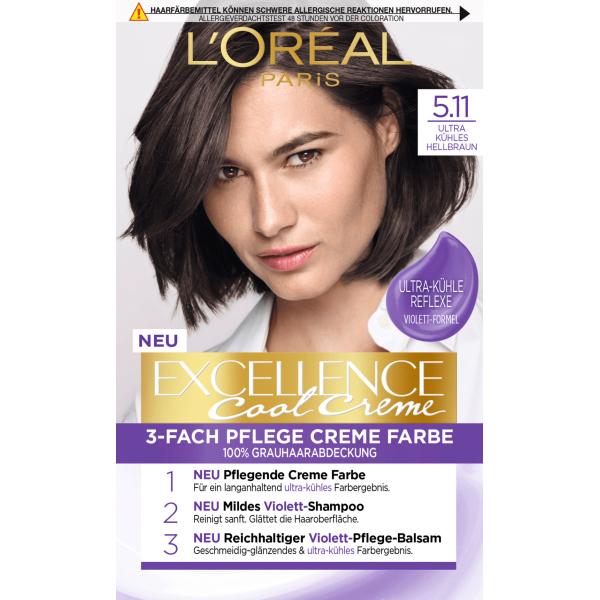 

L’Oreal Excellence Cool Cream Hair Dye 5.11 Light Brown 1st