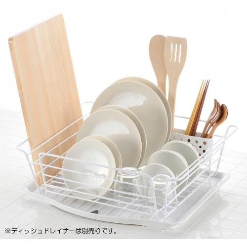 Richell Silicone Draining Tray, White, Large, Lacool, Antibacterial