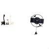 Modern Creative Giraffe Bird Ceramic Statue And Minimalist Art Wall Clock Decorative Centerpiece for