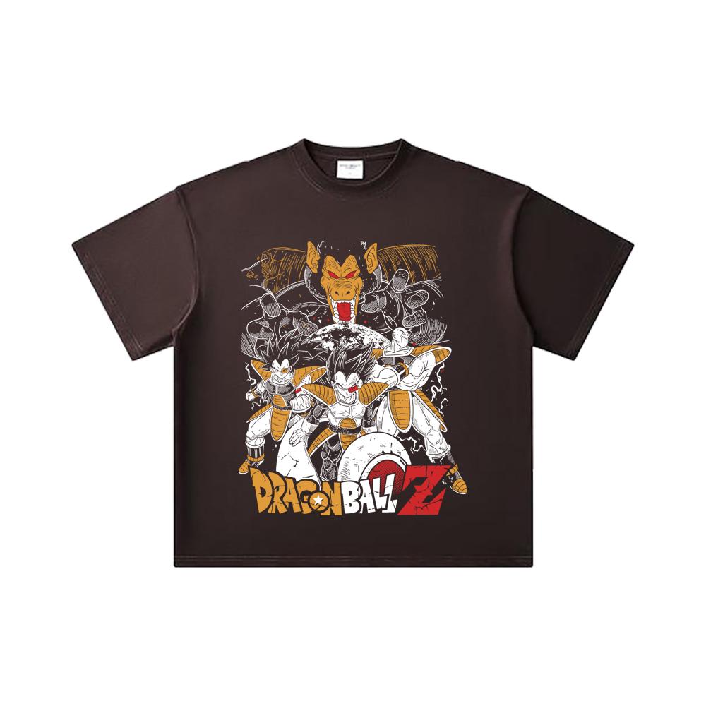 260 GSM Double Yarn 32 Count 100% Cotton Dragon Ball V53 Vegeta Nappa Print Unisex Heavy Cotton T Shirt