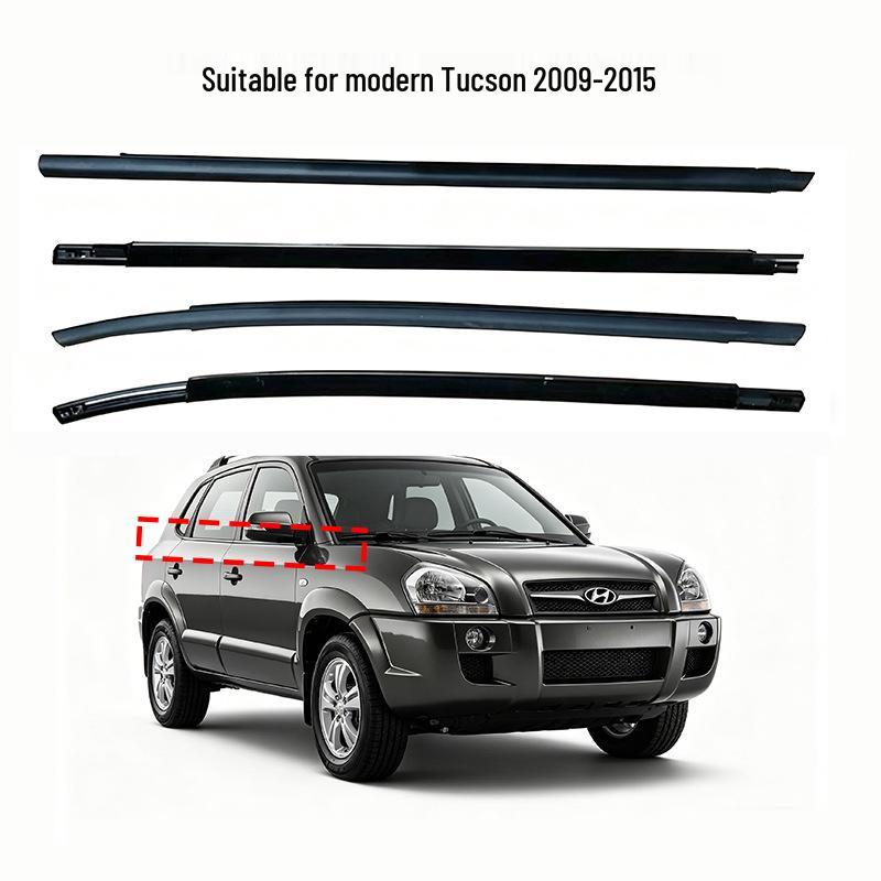 Hyundai Tucson 2009-2015 4-Door Window Trim Water Deflector Rubber Strip