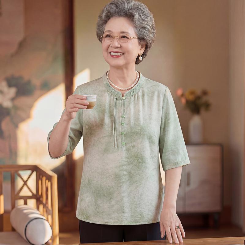 Women s Versatile Half-Sleeve Blouse 4XL