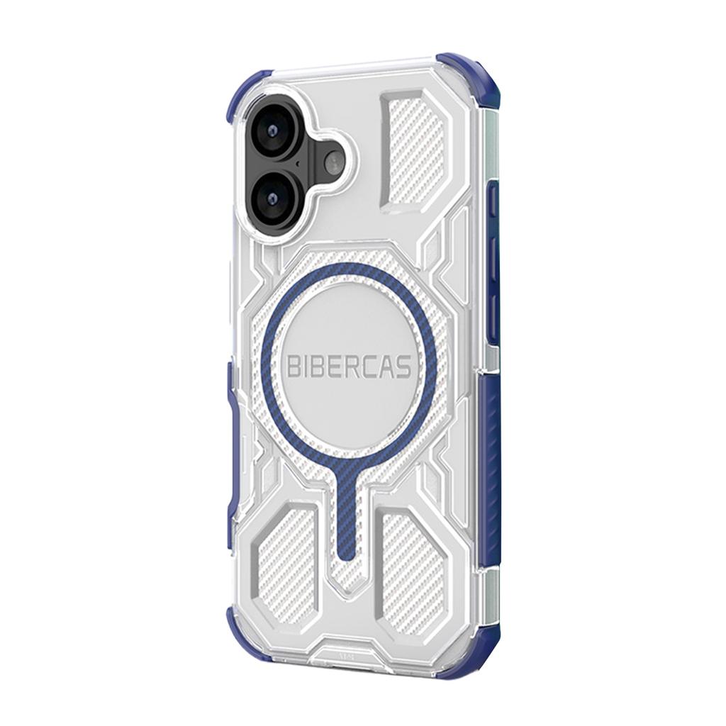 BIBERCAS New Mobile Phone Case With Magnetic Suction And Four-sided,military-grade Anti-drop Mobile Phone Protective Case With Carbon Fiber Texture