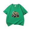 Kids Cotton T Shirt Watercolor Offroad Car Print Crew Neck Short Sleeve Tee Casual Breathable Boys Girls Summer Tops