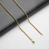 Custom 18K Gold Stainless Steel Square Pearl Chain Necklace (Without Pendant)