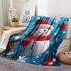 Snowman Print Flannel Blanket, High Quality Comfortable for All Seasons, Home Decor, Warmth and Comfort, Perfect for Christmas Gifts