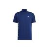 T Shirts Men's Blue Stand Collar Moderate Straight Fit HA3127