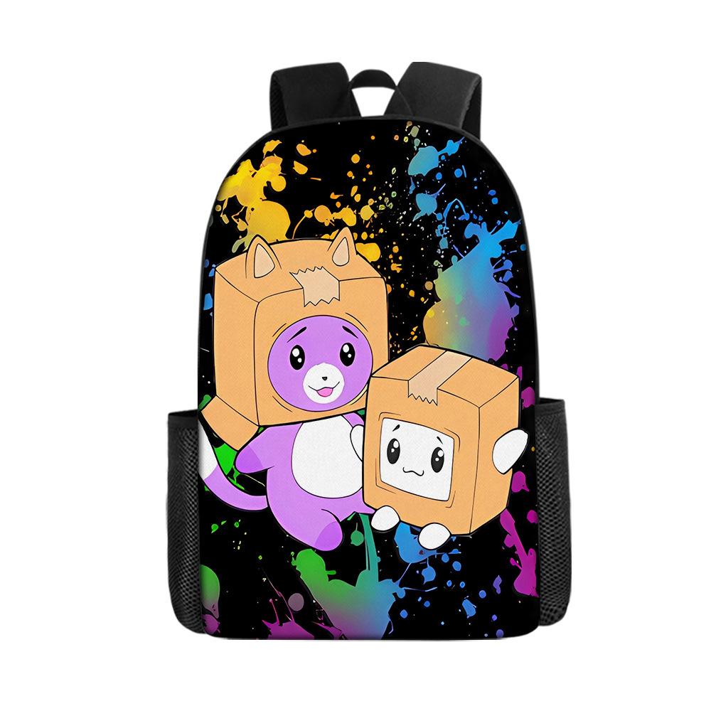 New Roblox Student School Bag Roblox Digital Printing Backpack Three-piece Set Lunch Bag Pencil Case