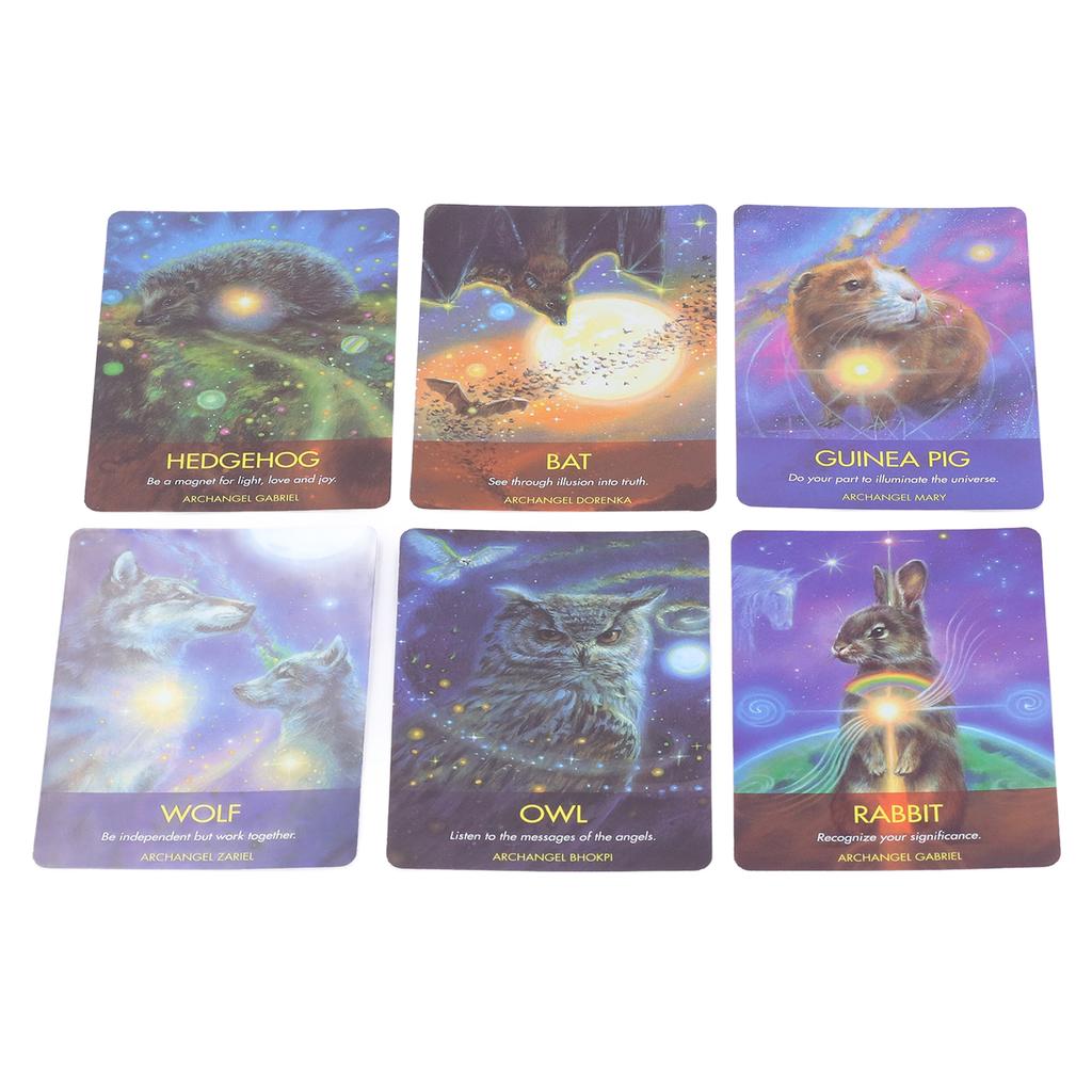 Englische Tarotkarte Tiermuster Wahrsagerei Tarotdeck Brettspiel für Feiertagsparty