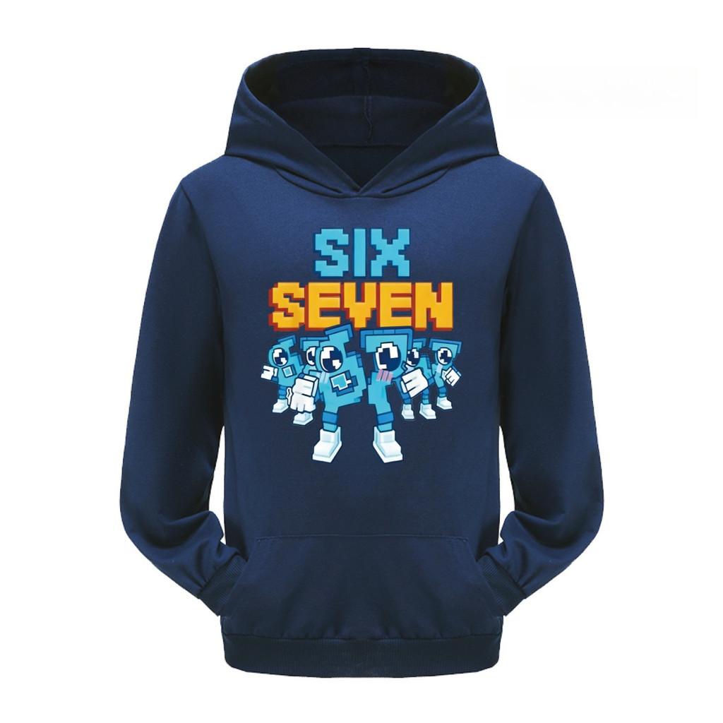 5195 Dětské chlapecké dívčí mikiny s dlouhým rukávem a potiskem Steal a Brainrot 67 Six Seven