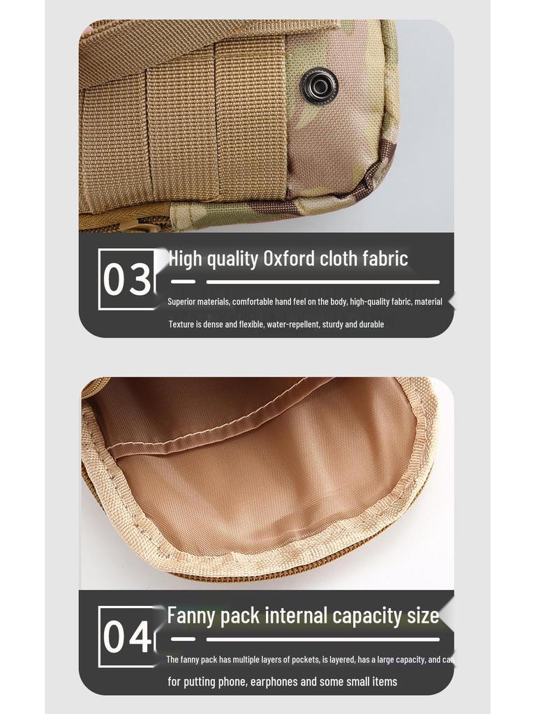 Men's Tactical Outdoor Waist & Arm Bag for Phone Storage