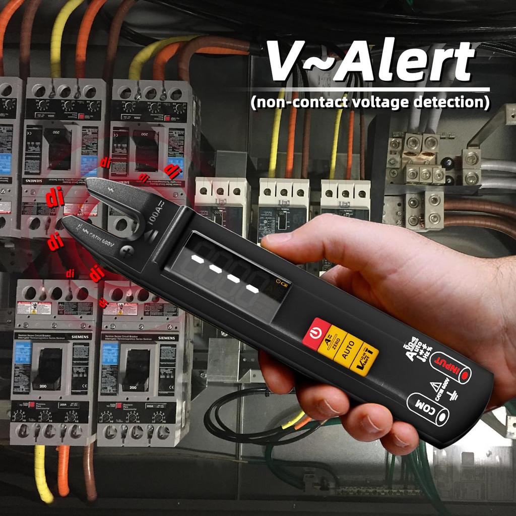 BSIDE Current Clamp Open Rechargeable Digital Meters Duty and Environmental Temperature DC/AC Tester, Jaw, Smart, Multimeter, Capacitance, Diode,