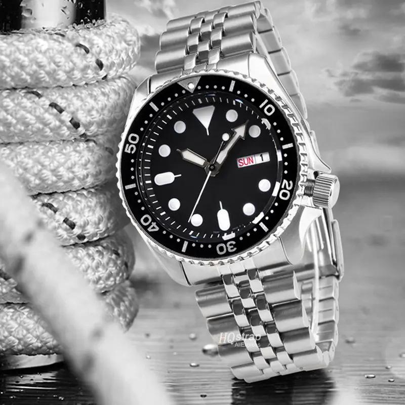 Cinturino di Lusso in Acciaio Inossidabile Massiccio 18mm 19mm 20mm 21mm 22mm 23mm 24mm 26/28/30mm per Orologi Seiko con Attacco Curvo