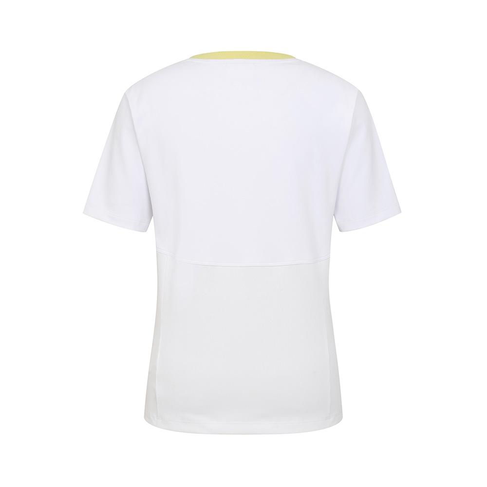 MALBON GOLF Colored Neck Round T-Shirt White (Woman)