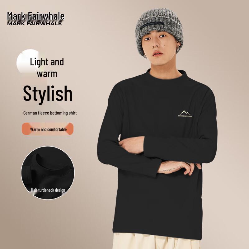 Mark Fairwhale Men s Double-Sided Fleece Semi-High Collar Base Shirt XL