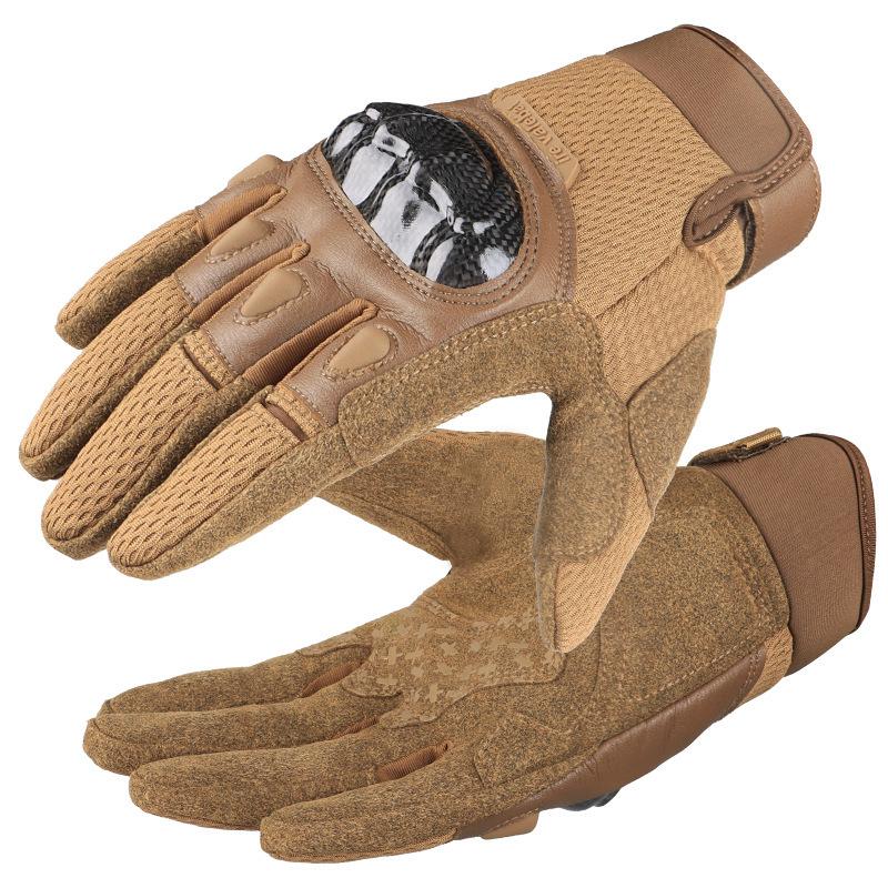 New Tactical Gloves CS Anti-collision Carbon Fiber Shell Anti Fall Anti Slip Wear Resistant Five Finger Sun Protection Touch Screen Riding Gloves